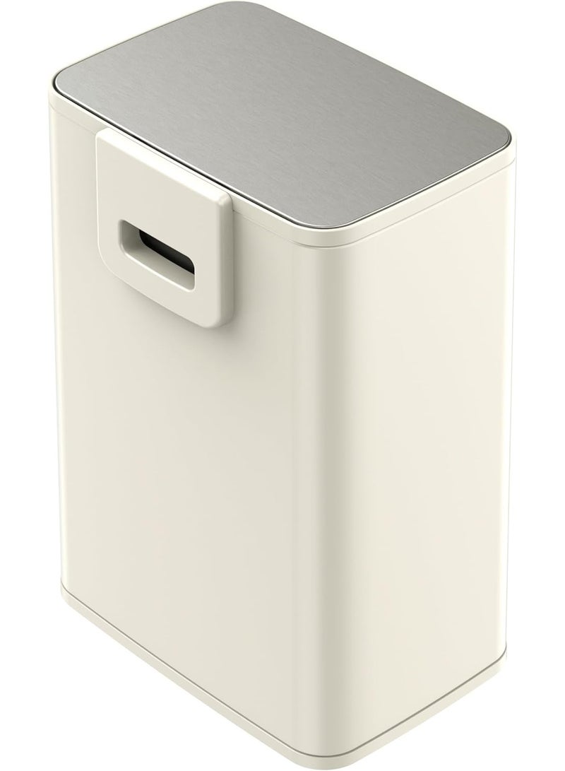 Orchid EKO Marina Step Bin with Soft Close Lid, Stainless Steel Matt Finish Pedal Bin, Hands-Free Kitchen Garbage Trash Can, Removable Inner Bucket Waste Bin for Office & Home (Vanilla, 20 Litres) - Image 3